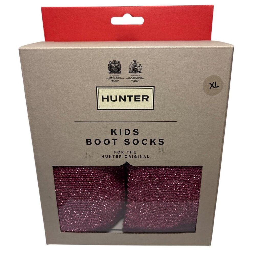 Hunter Boot Socks Kids Panther Pink XL For The Original